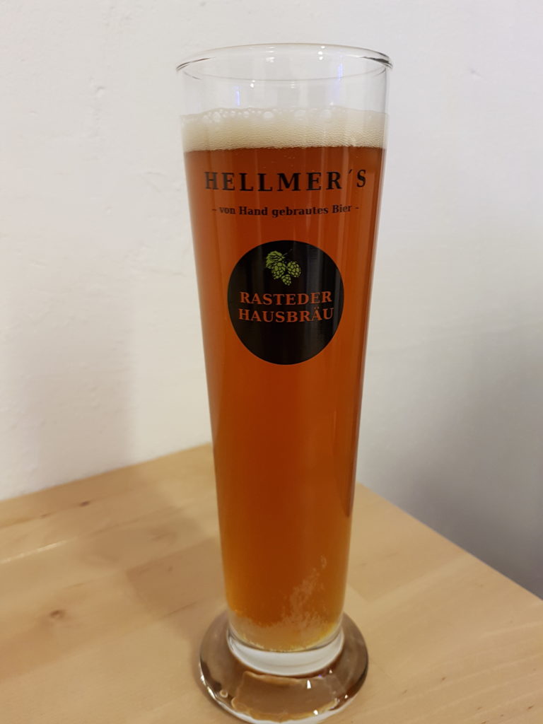 Bierglas von der Brauerei Hellmer